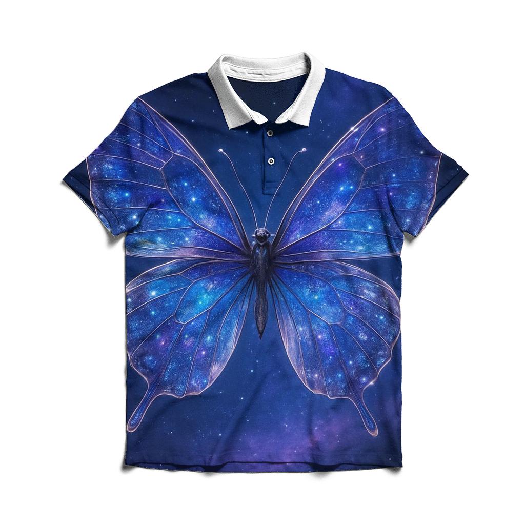 Celestial Butterfly Illusion classic pique polos