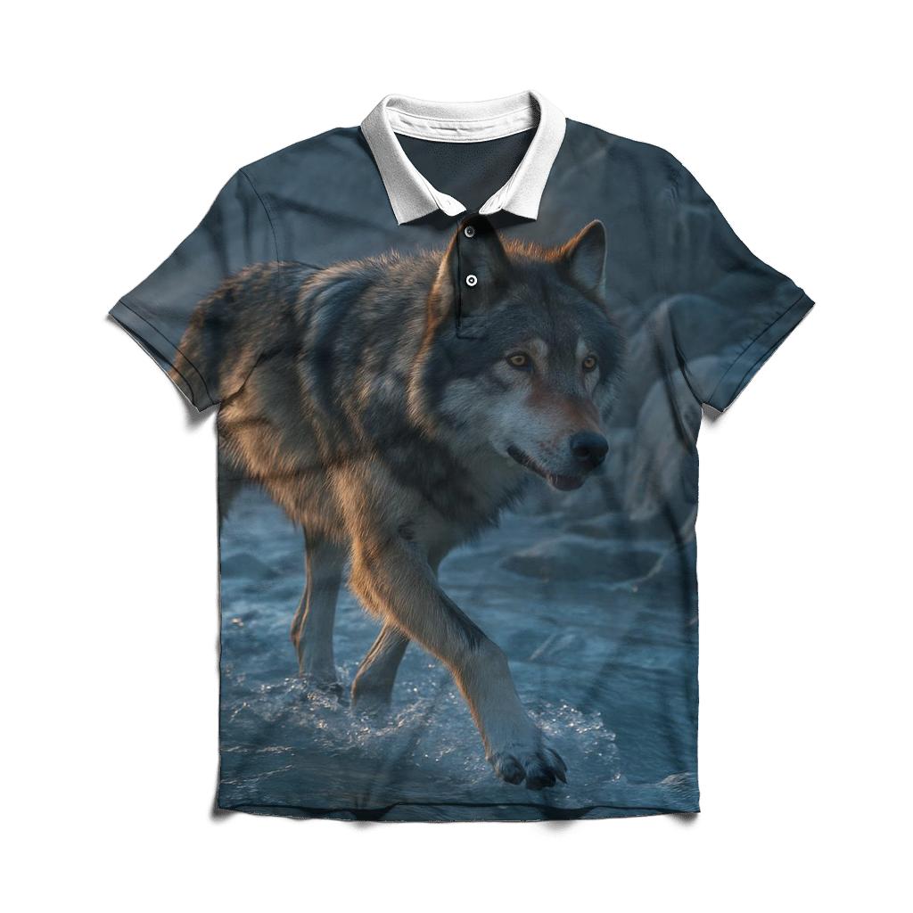 Northern Alpha At Glacier Run premium cotton polo shirts