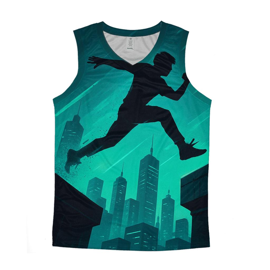 Parkour Cityscape Sprint custom tank tops