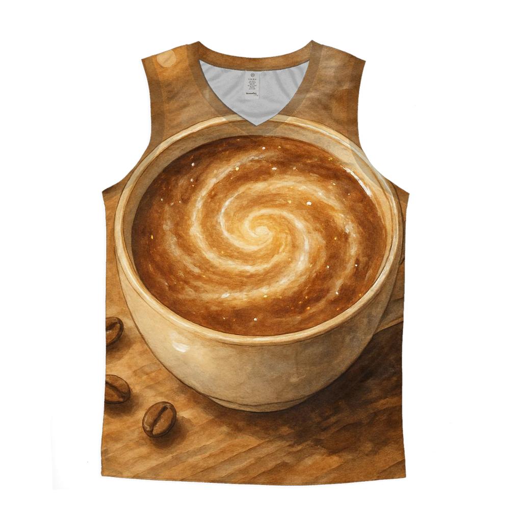 Latte Galaxy Bloom sports performance tank tops