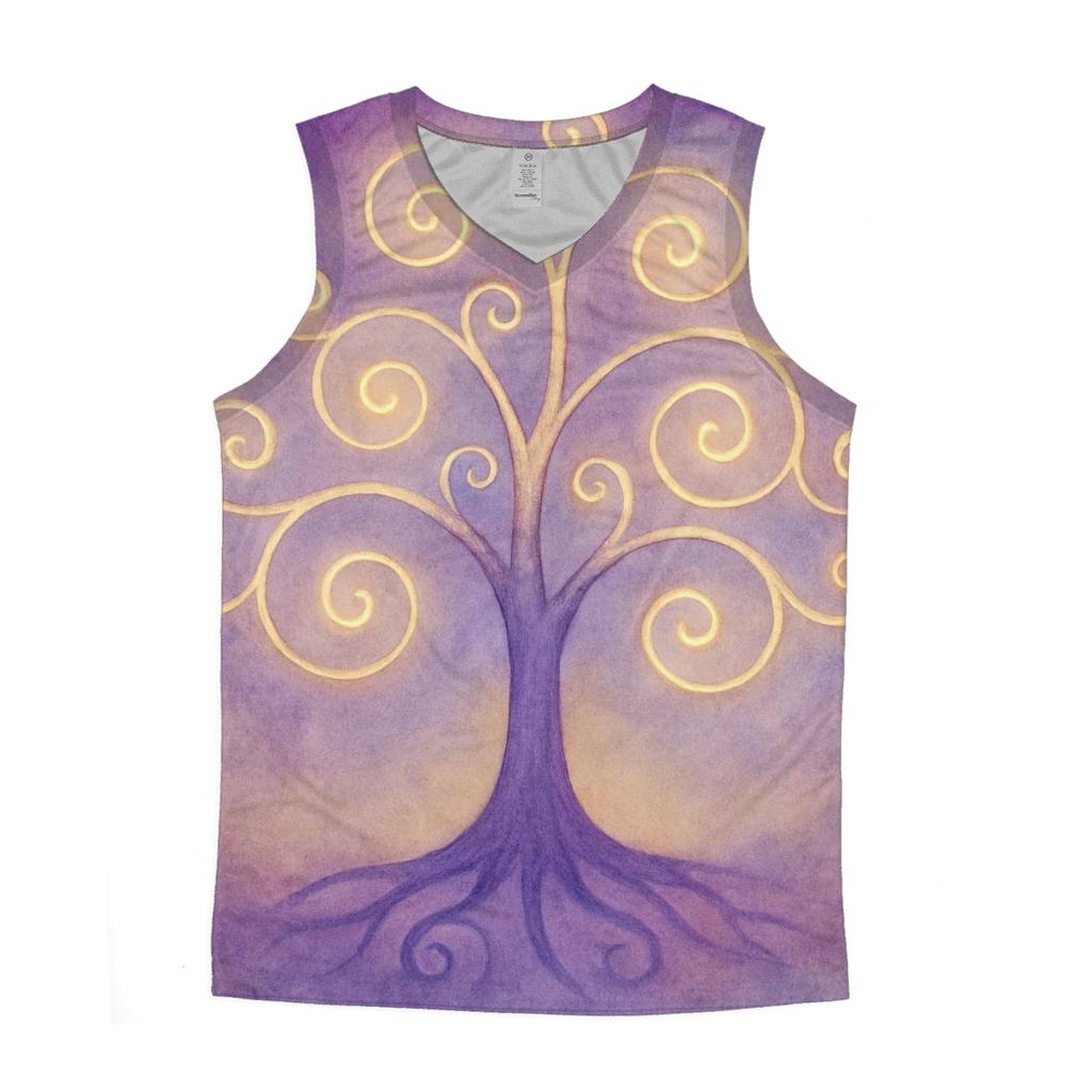 Luminous Spiral Tree designer workout tanks