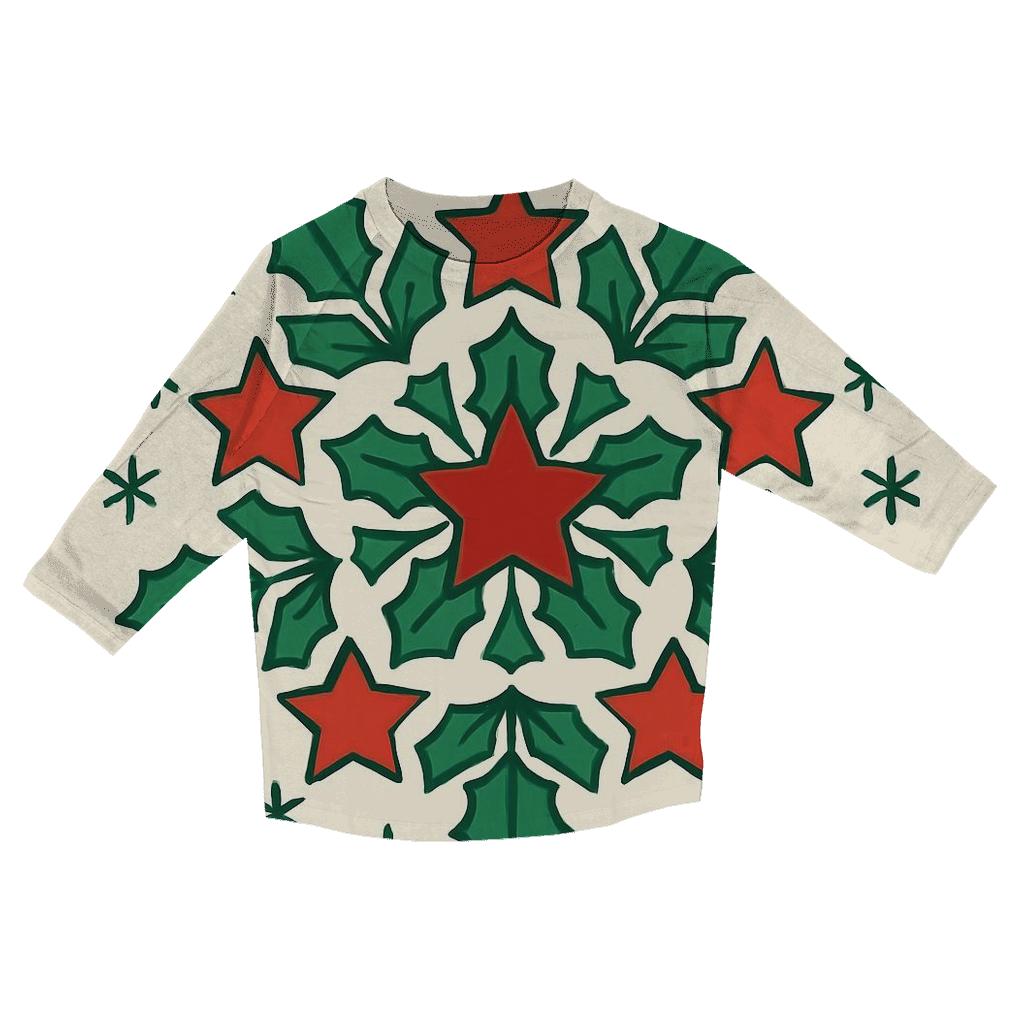 Starlit Holly Mandala custom 3/4 sleeve shirts