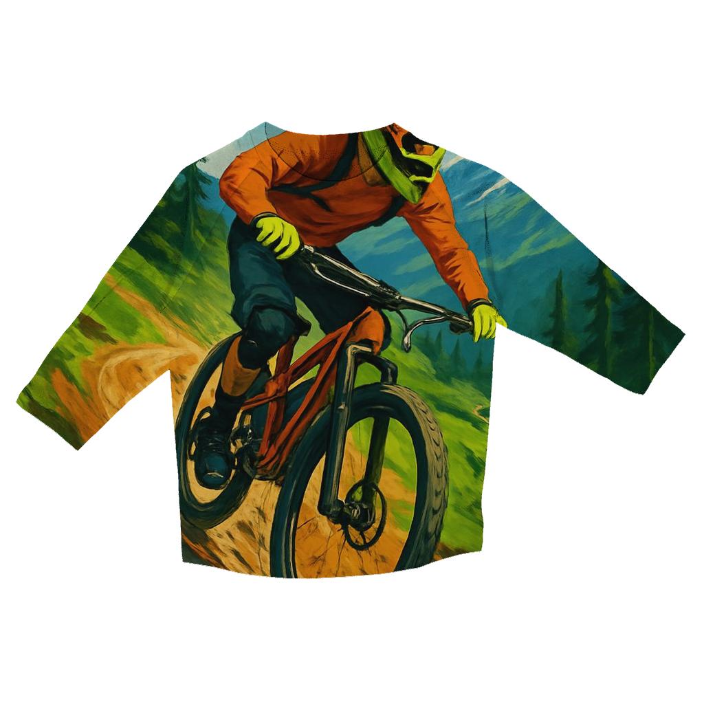 Mountain Biking Adventure stylish quarter sleeve tops