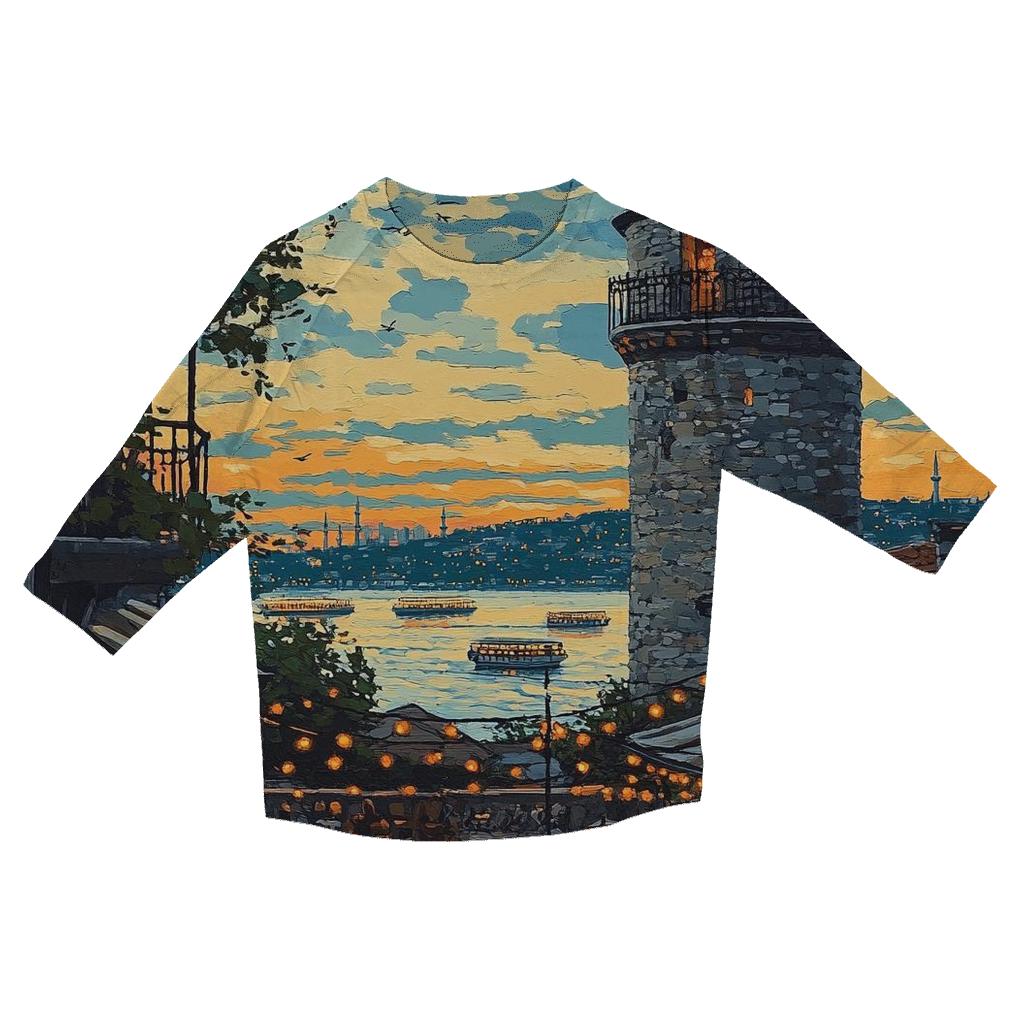 Galata Tower - Istanbul fashion 3/4 sleeve shirts