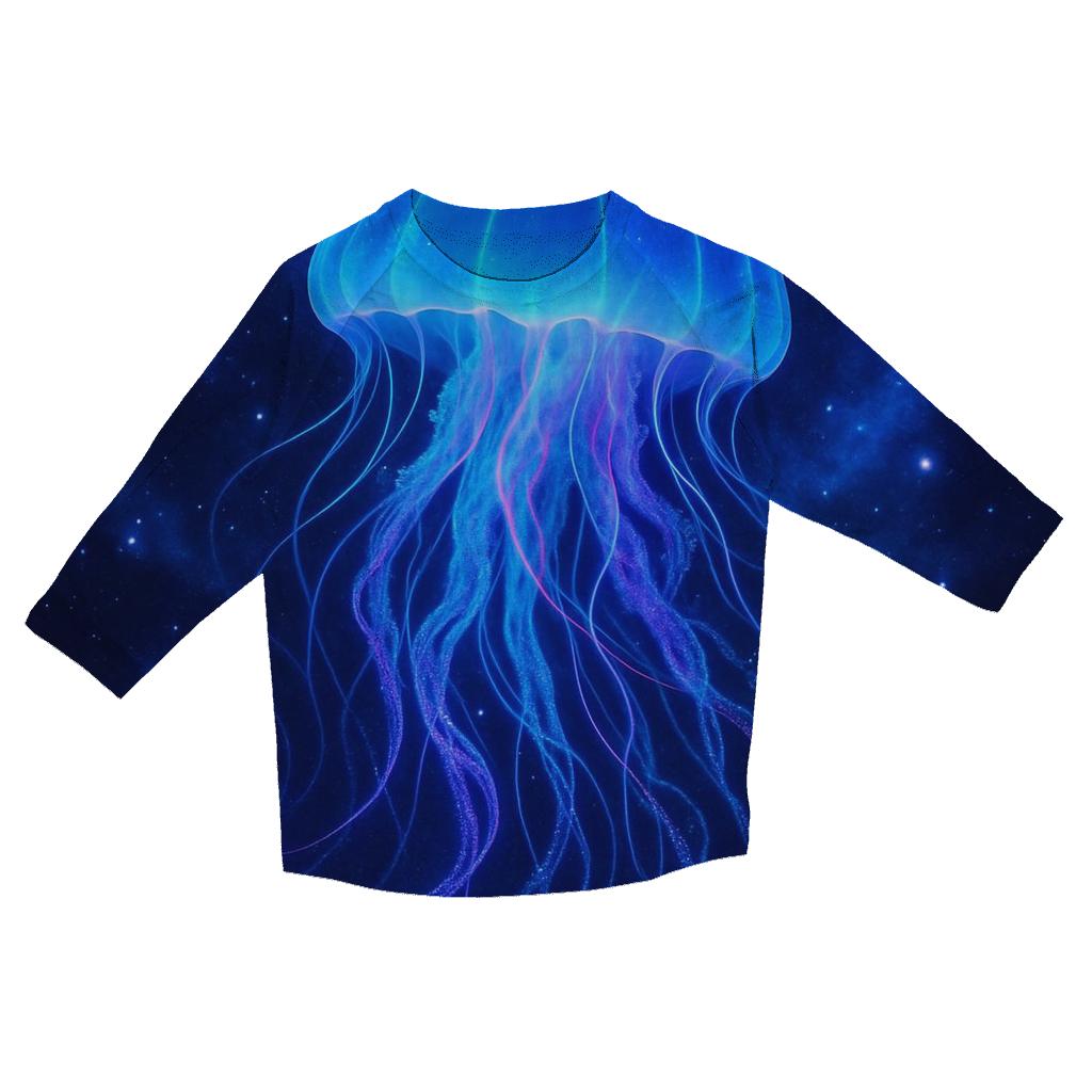 Celestial Jellyfish Odyssey trendy 3/4 sleeve tops