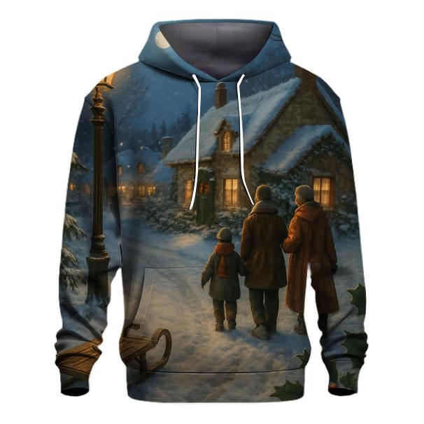 Midnight Carol On The Snowy Lane zip-up hoodies