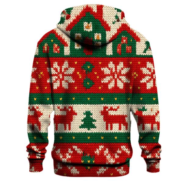 Tacky Tinsel Fair Isle Design embroidered hoodies