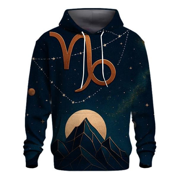 Capricorn Mountain Goat Nebula Emblem premium hoodies