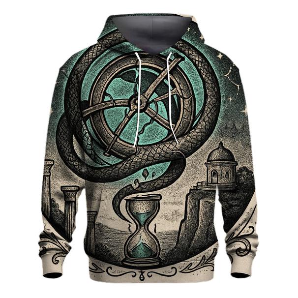 Clockwork Sand Ouroboros embroidered hoodies