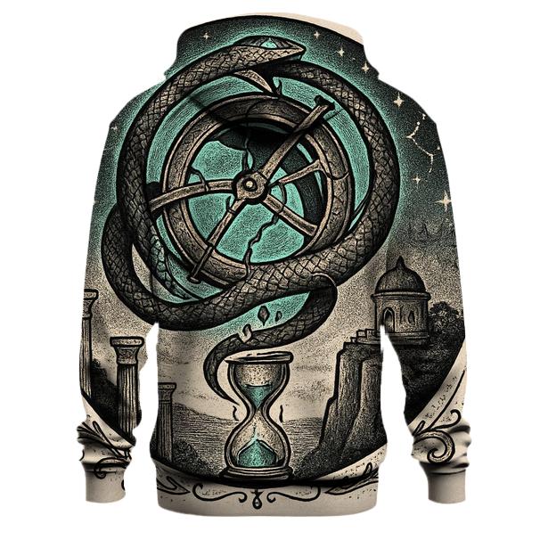 Clockwork Sand Ouroboros embroidered hoodies