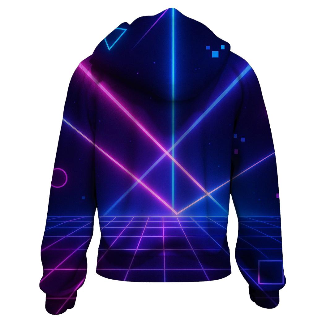 Vibrant Laser Matrix zip-up hoodies