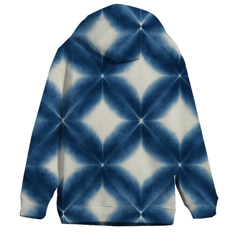 Indigo Itajime Waves hoodie styles
