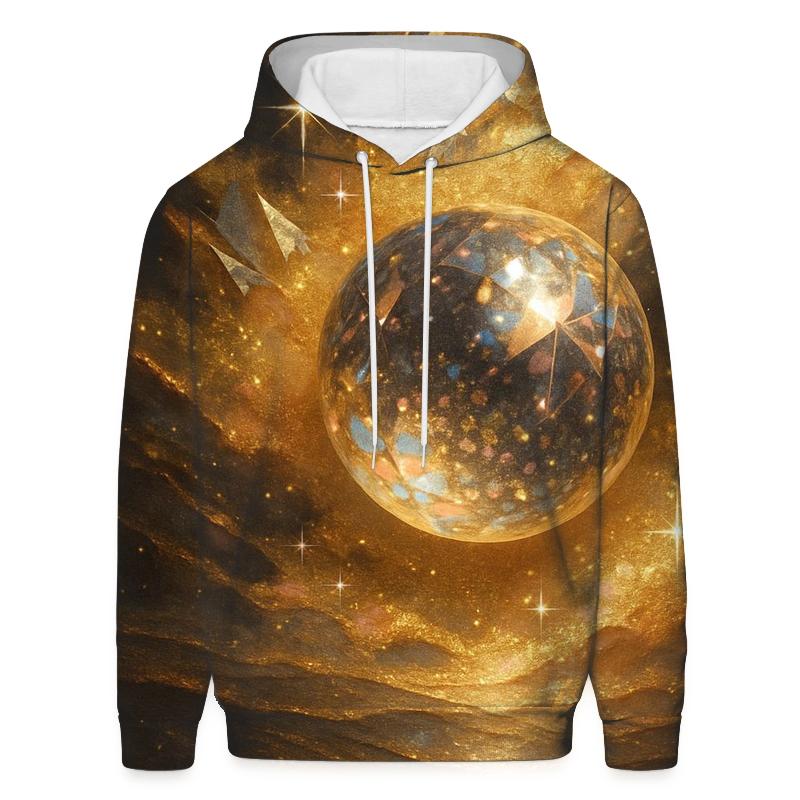 Gilded Nebula Aura printed hoodies