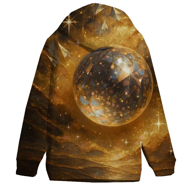 Gilded Nebula Aura printed hoodies