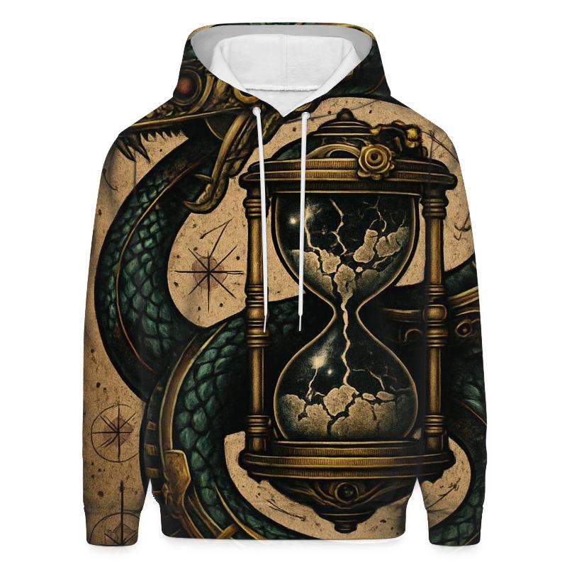 Clockwork Ouroboros Hourglass custom hoodies