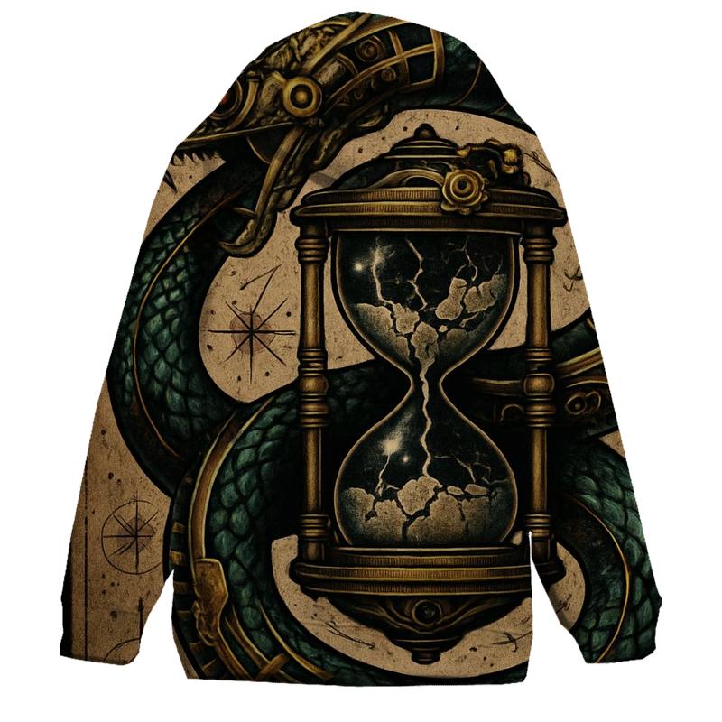 Clockwork Ouroboros Hourglass custom hoodies