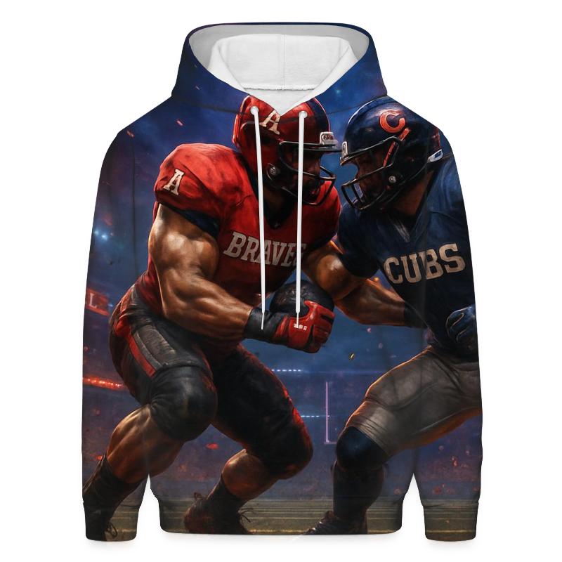 Gridiron Braves Versus Cub Clash hoodie styles