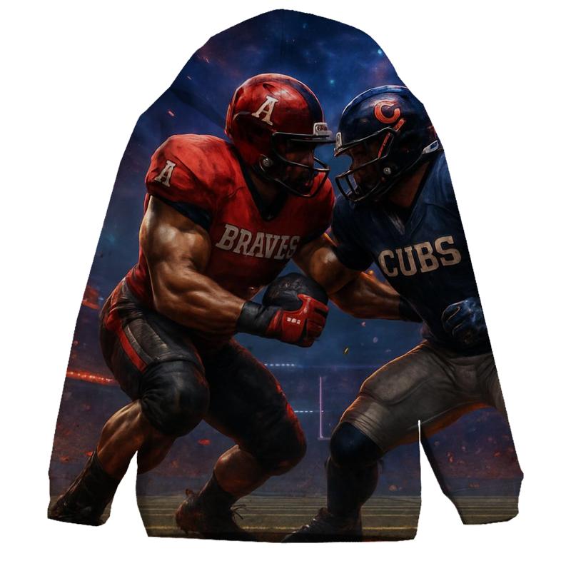 Gridiron Braves Versus Cub Clash hoodie styles