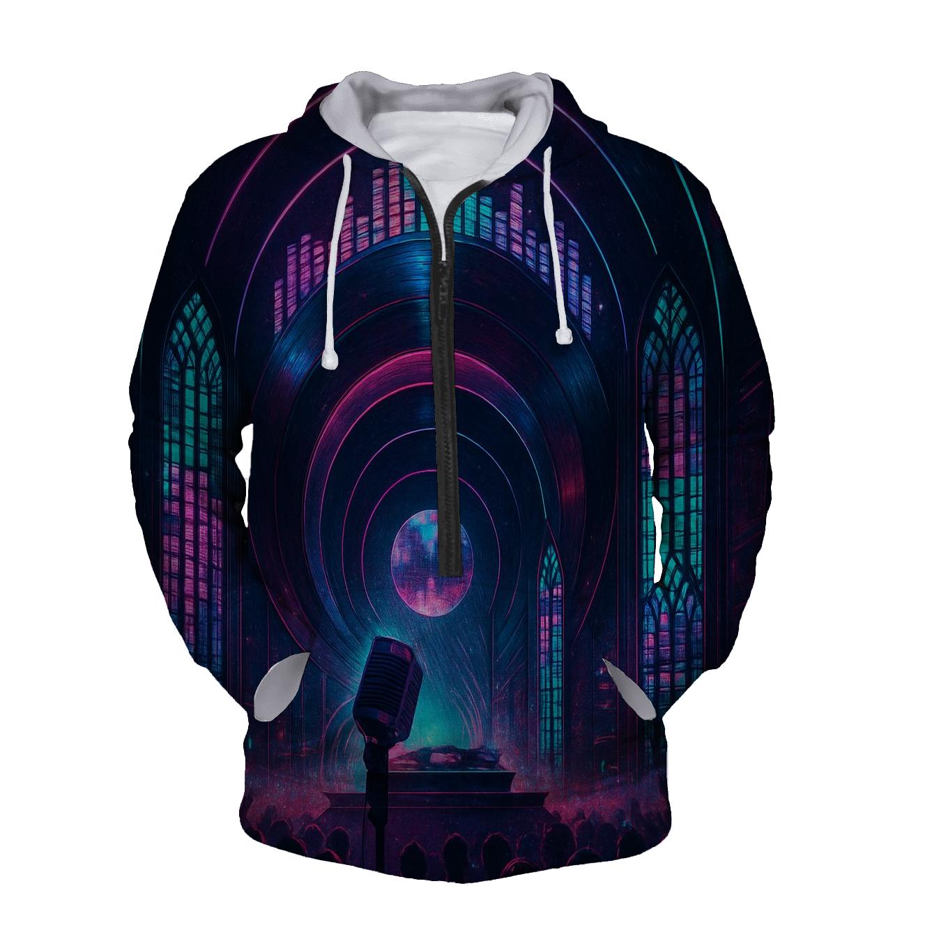 Neon Vinyl Cathedral hoodie styles