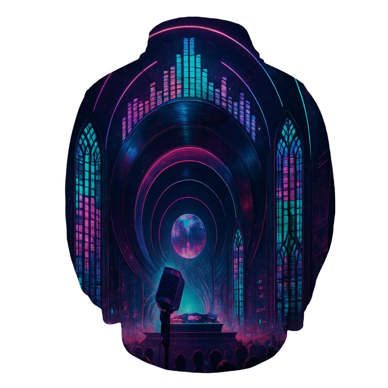 Neon Vinyl Cathedral hoodie styles