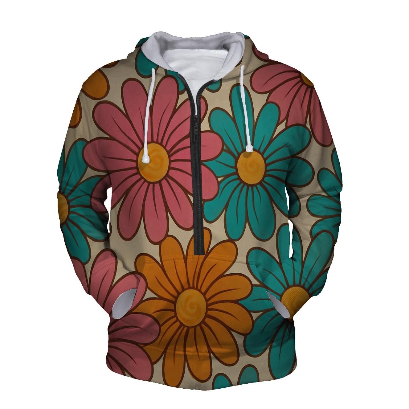 Psychedelic Daisies pullover hoodies