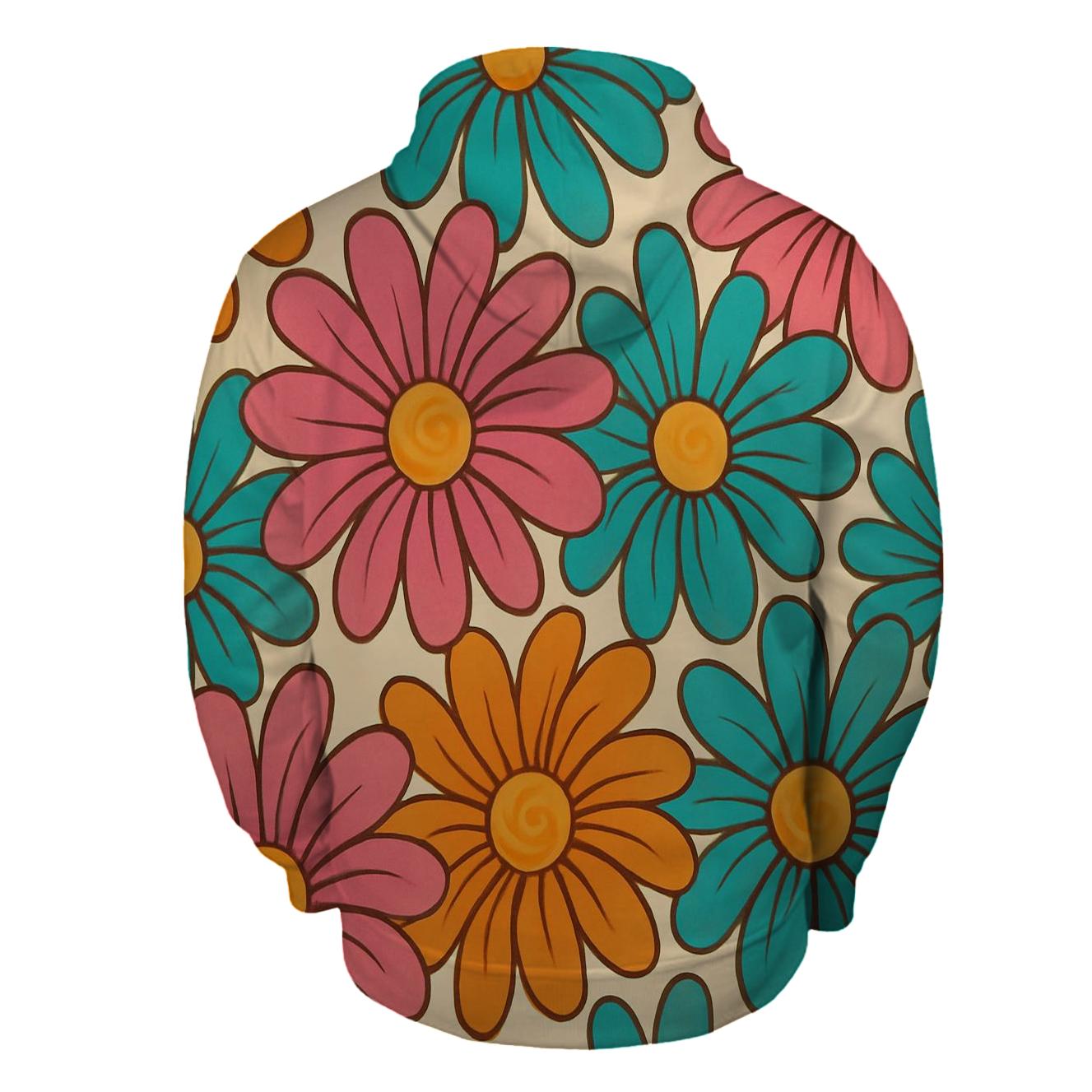 Psychedelic Daisies pullover hoodies