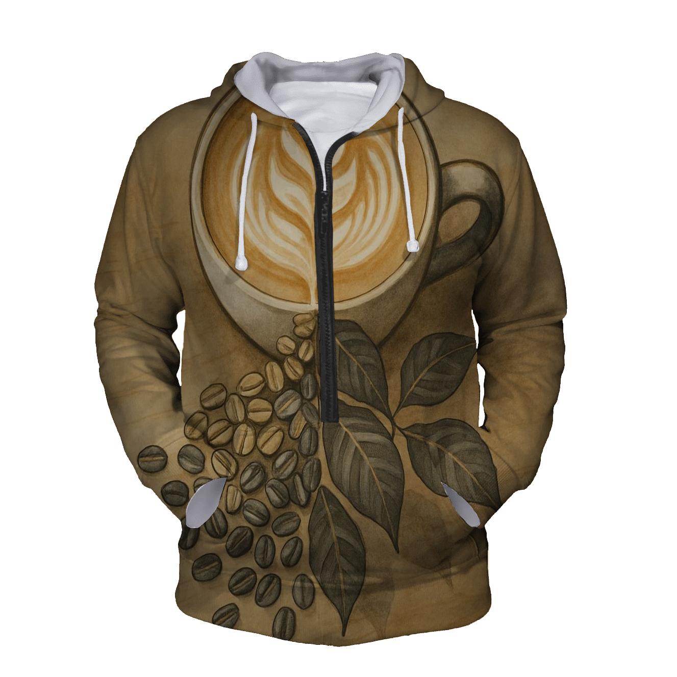 Latte Bloom Mosaic hoodies fashion