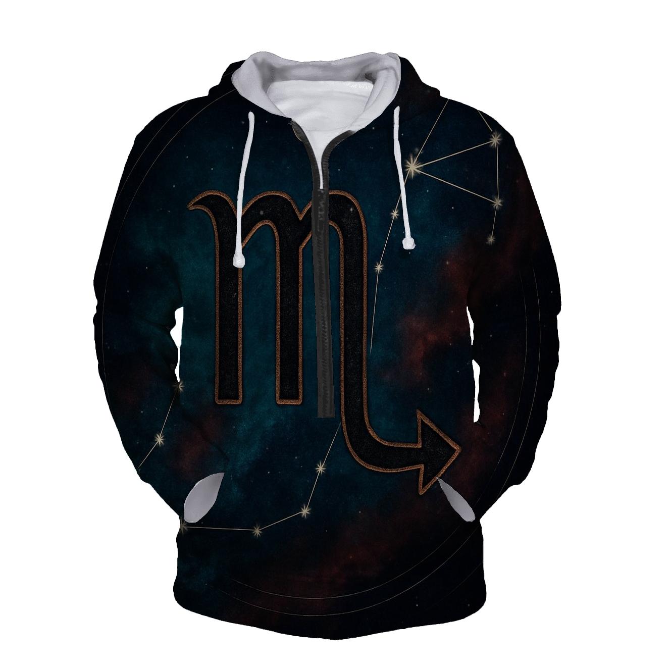 Scorpio Starlit Sigil Map lightweight hoodies