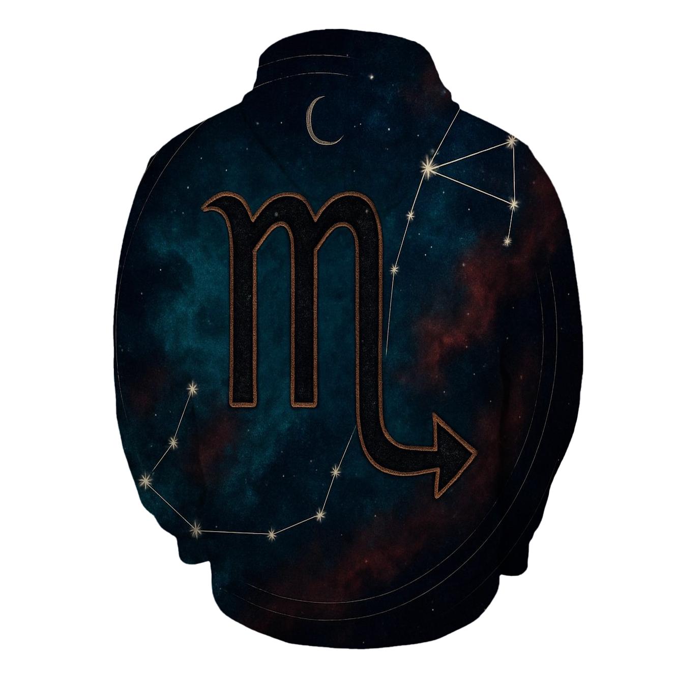 Scorpio Starlit Sigil Map lightweight hoodies