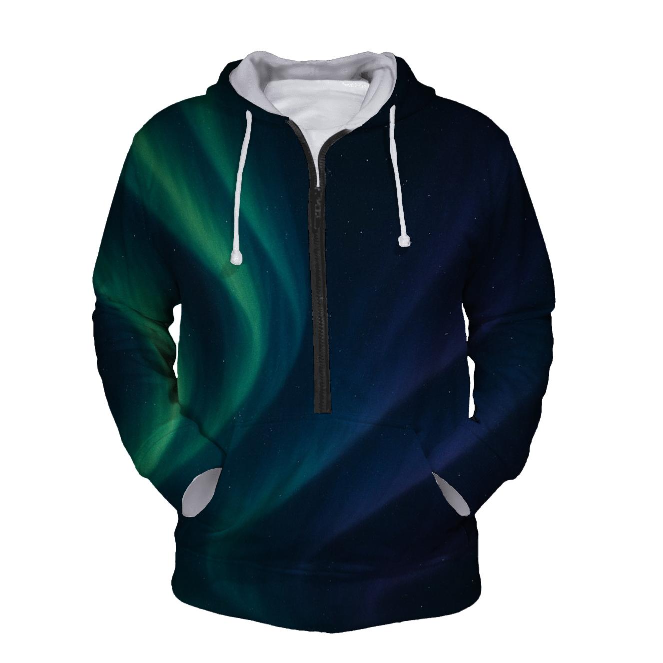 Celestial Aurora Wave pullover hoodies