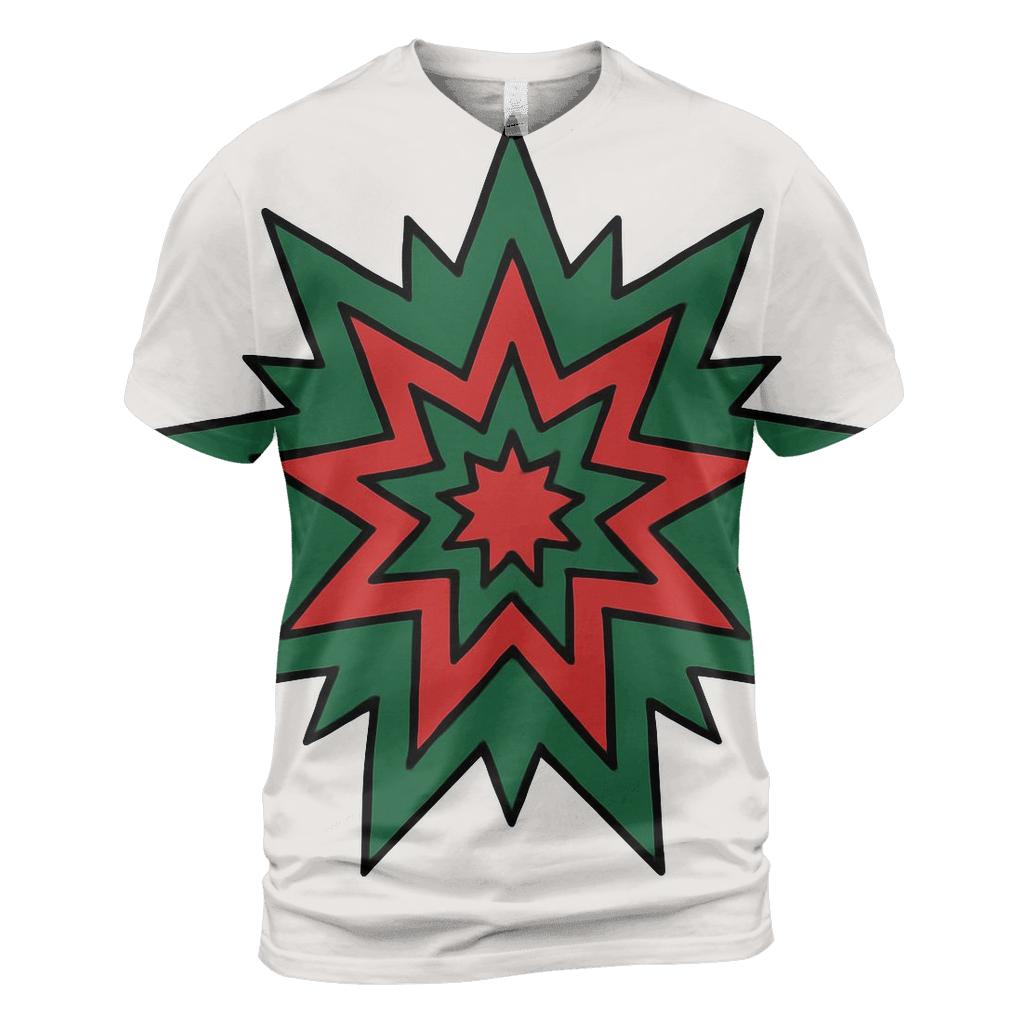 Geometric Christmas Starburst trendy printed shirt styles