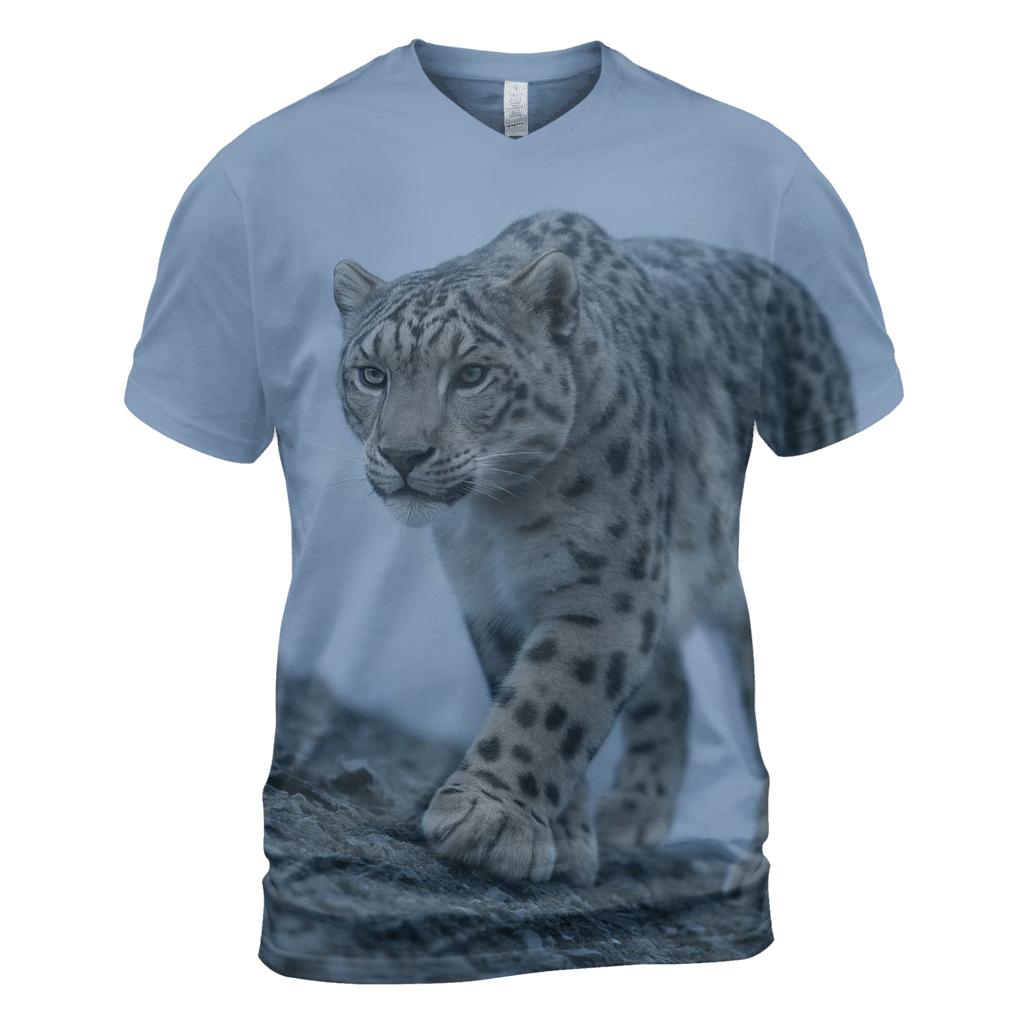 Grey Ridge Stalker — Snow Leopard designer pattern shirts