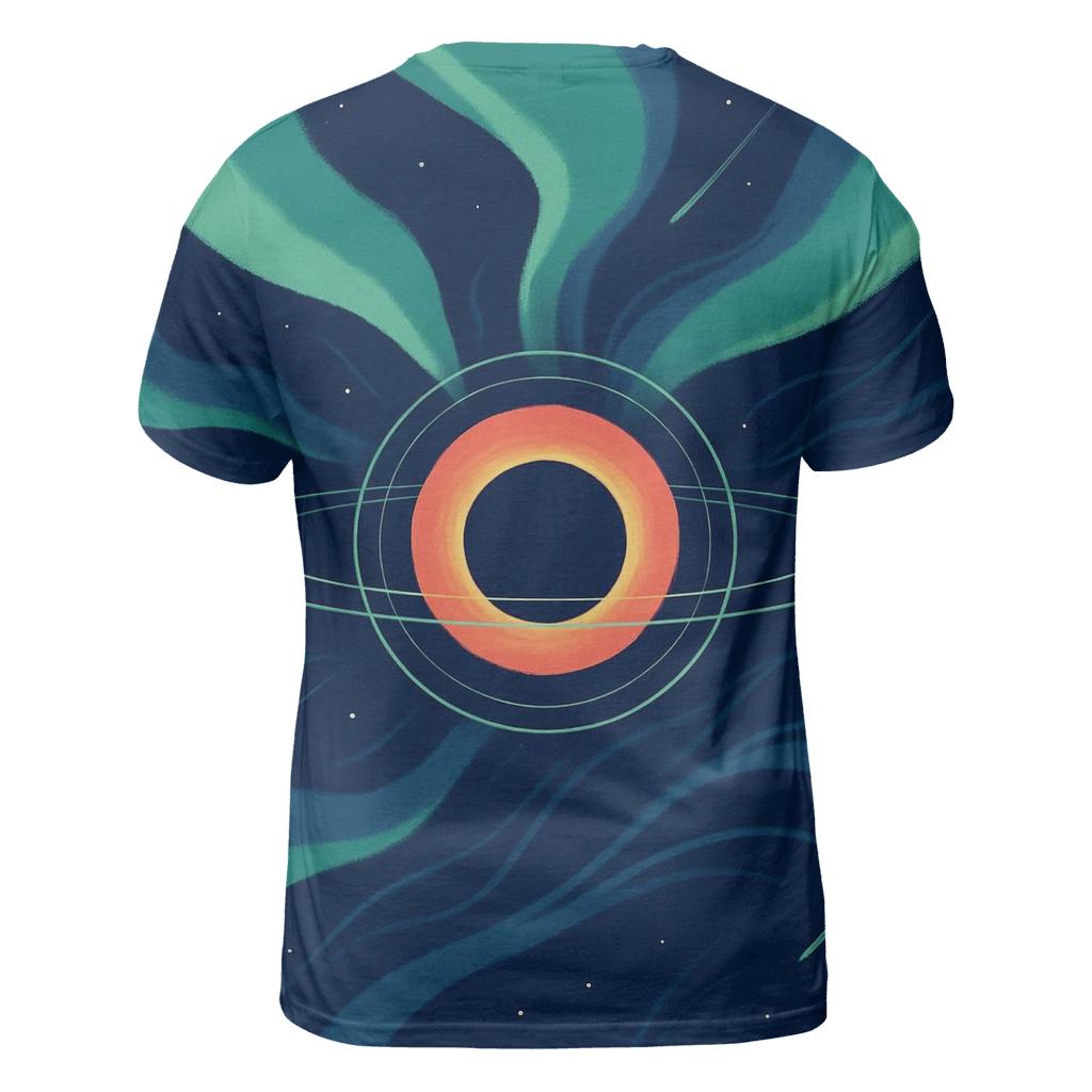 Aurora Ribbon Convergence vibrant all-over design tees