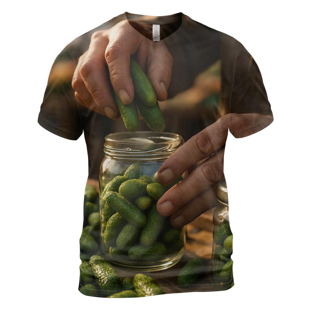 Morning Market Cornichon Jar unique graphic print tees