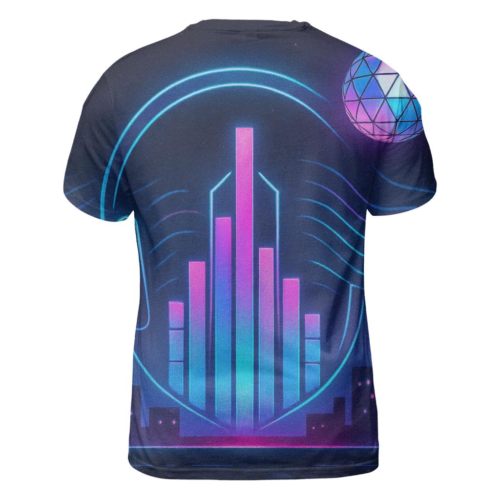 Neon Backbeat Prism creative print fashion shirts