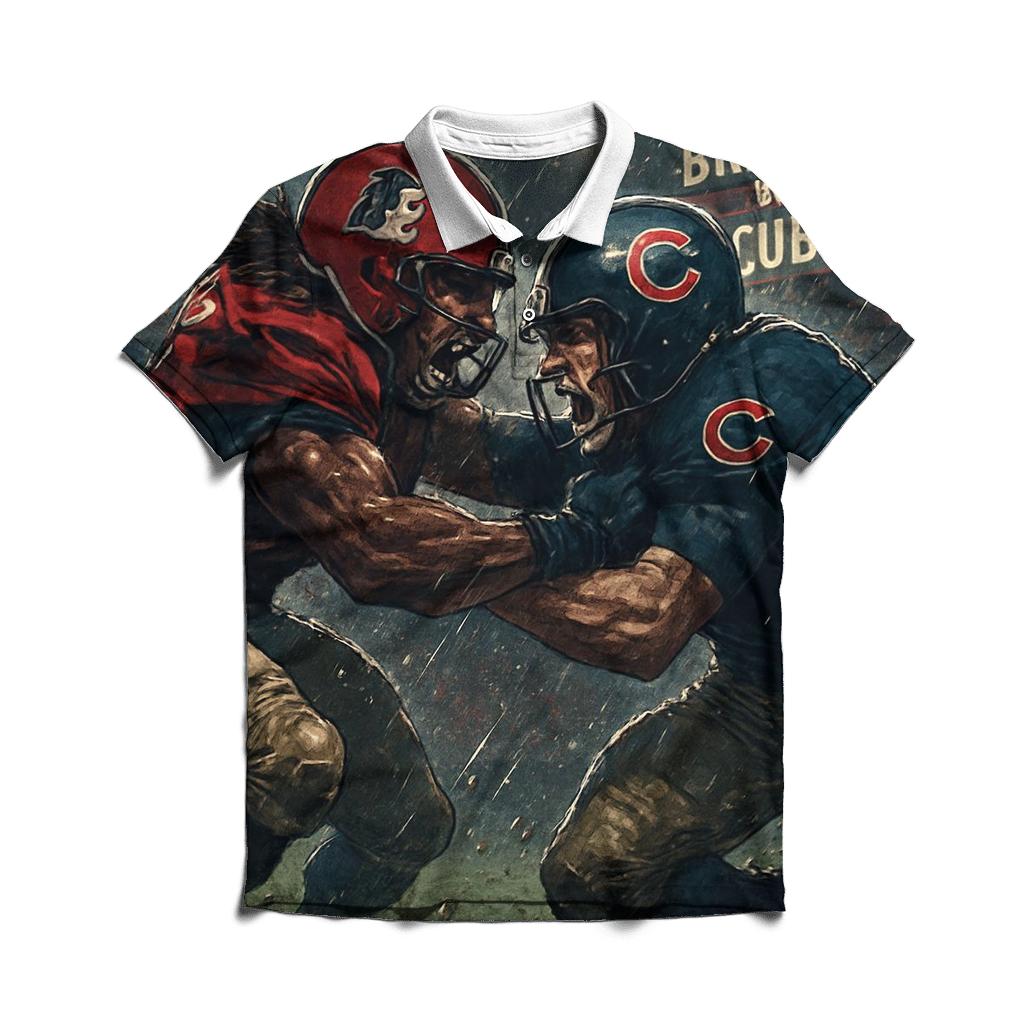Stadium Clash Of Braves And Cubs stylish collar polo tees
