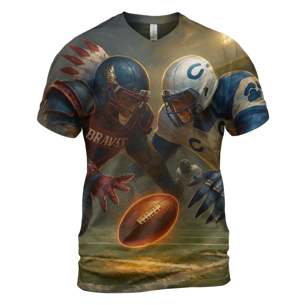 Braves And Cubs Clash On The Hybrid Gridiron artistic all-over print tops