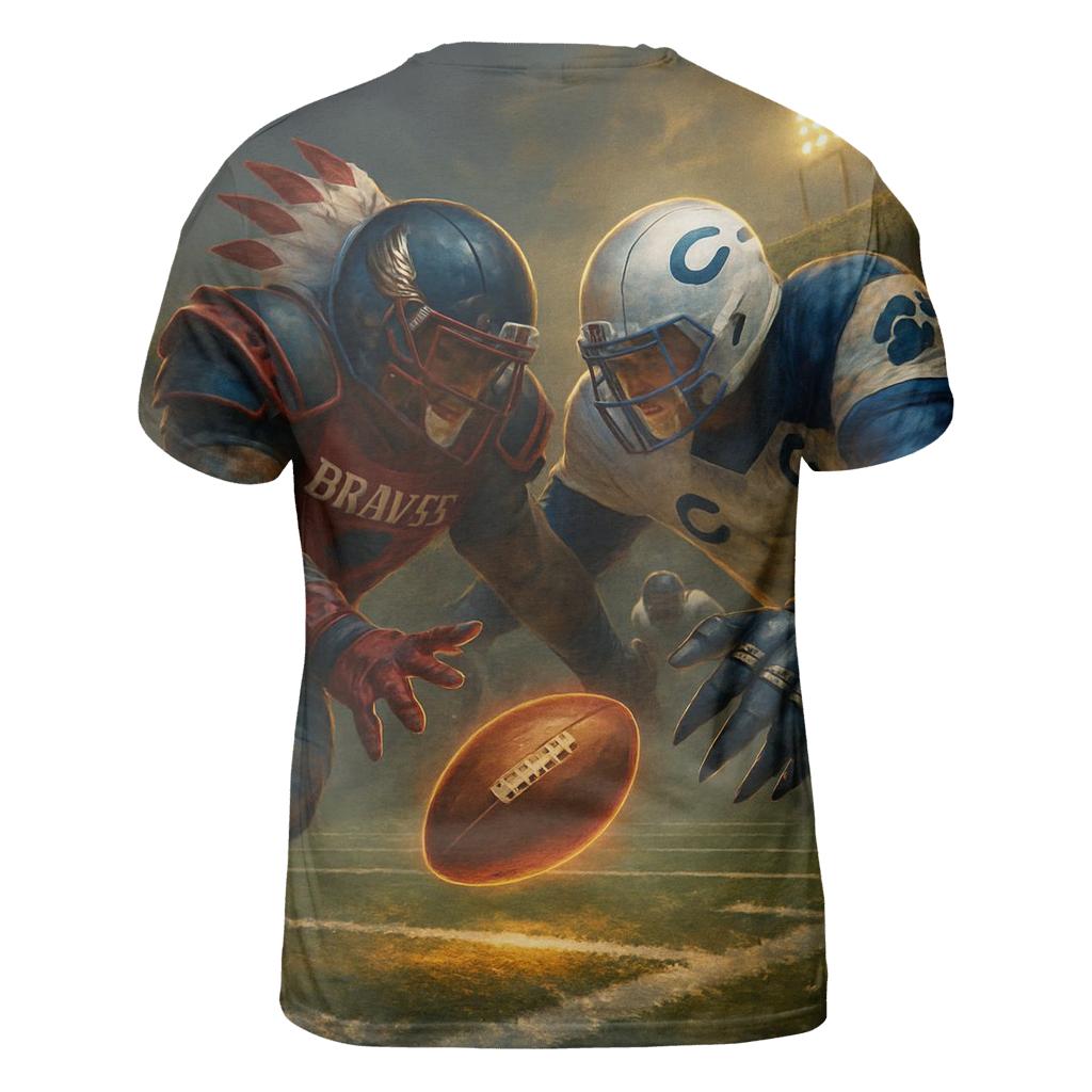 Braves And Cubs Clash On The Hybrid Gridiron artistic all-over print tops