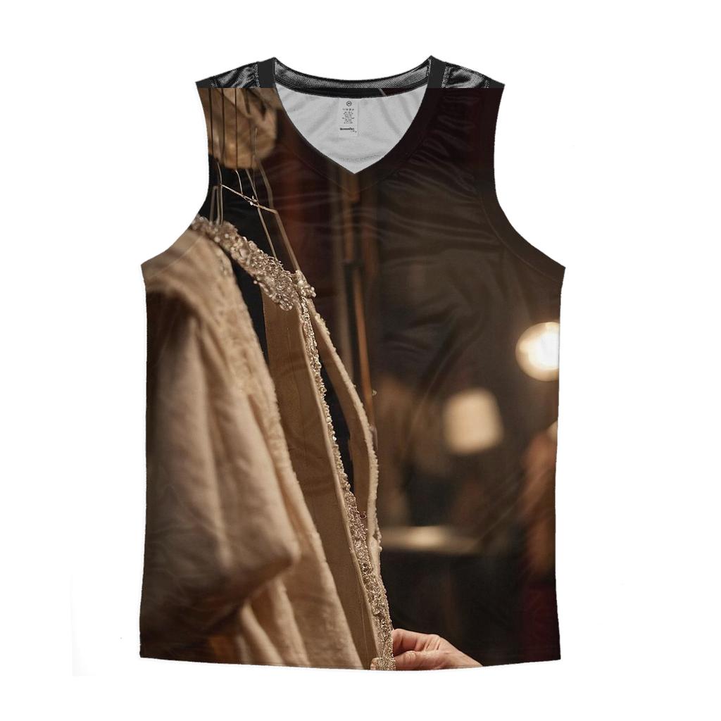 Polly Holliday Quiet Backstage Portrait personalized athletic tanks