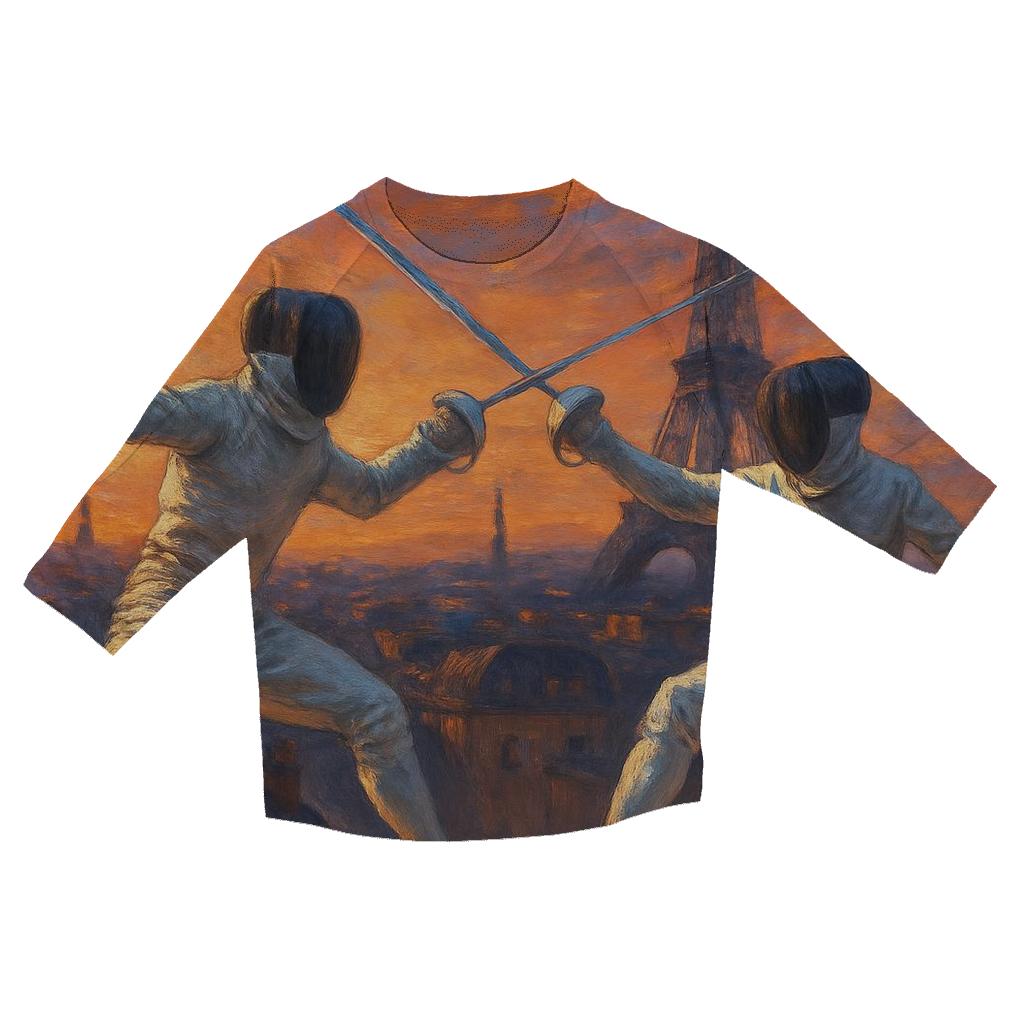 Fencing Duel In Paris trendy 3/4 sleeve tops