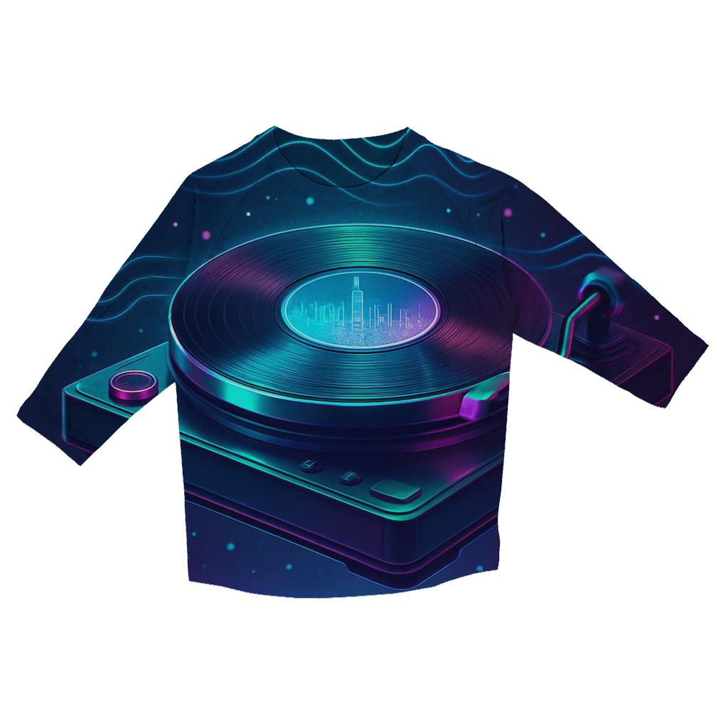 Holographic Turntable Mirage personalized 3/4 sleeve tees