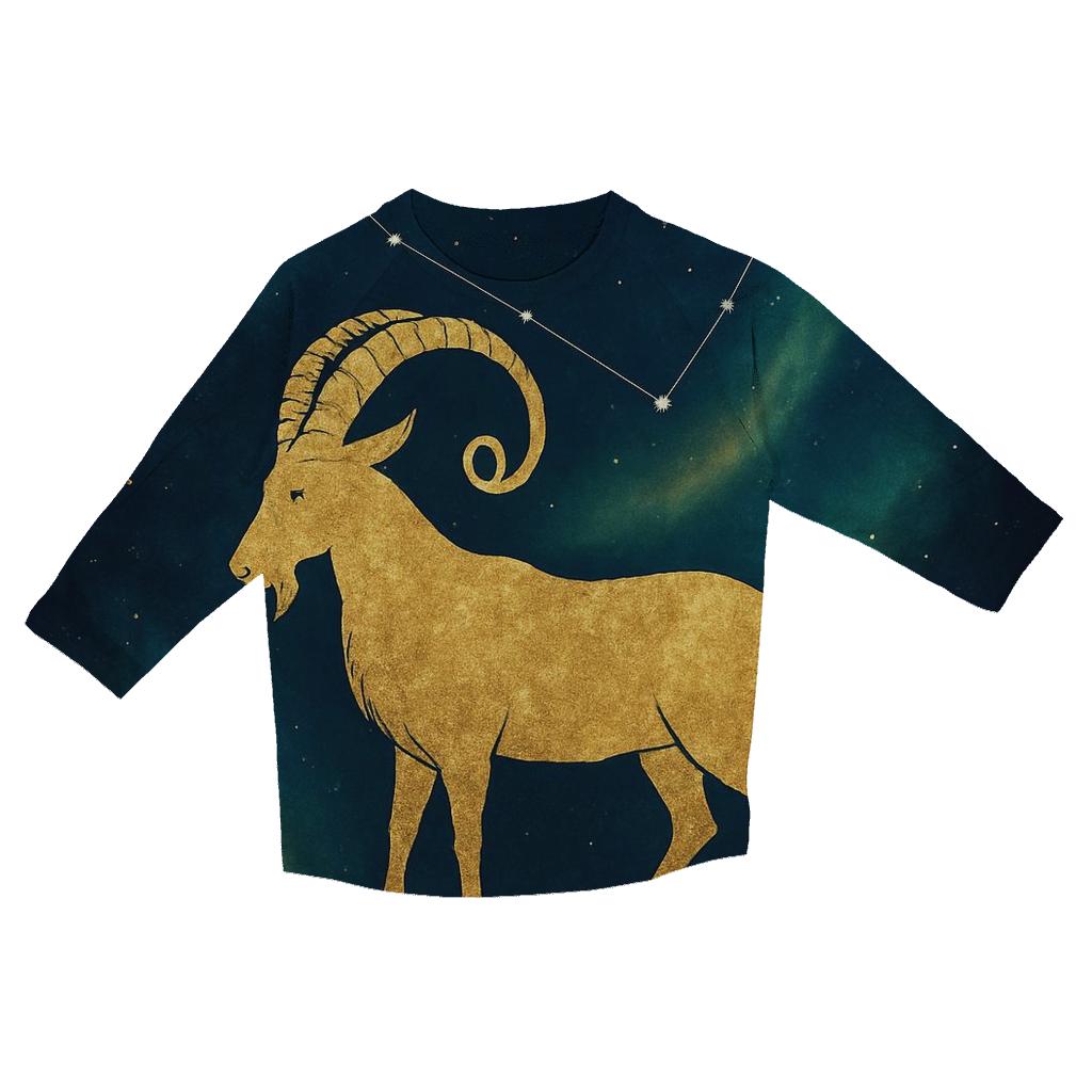Aurora Capricorn Constellation Emblem cotton quarter sleeve shirts