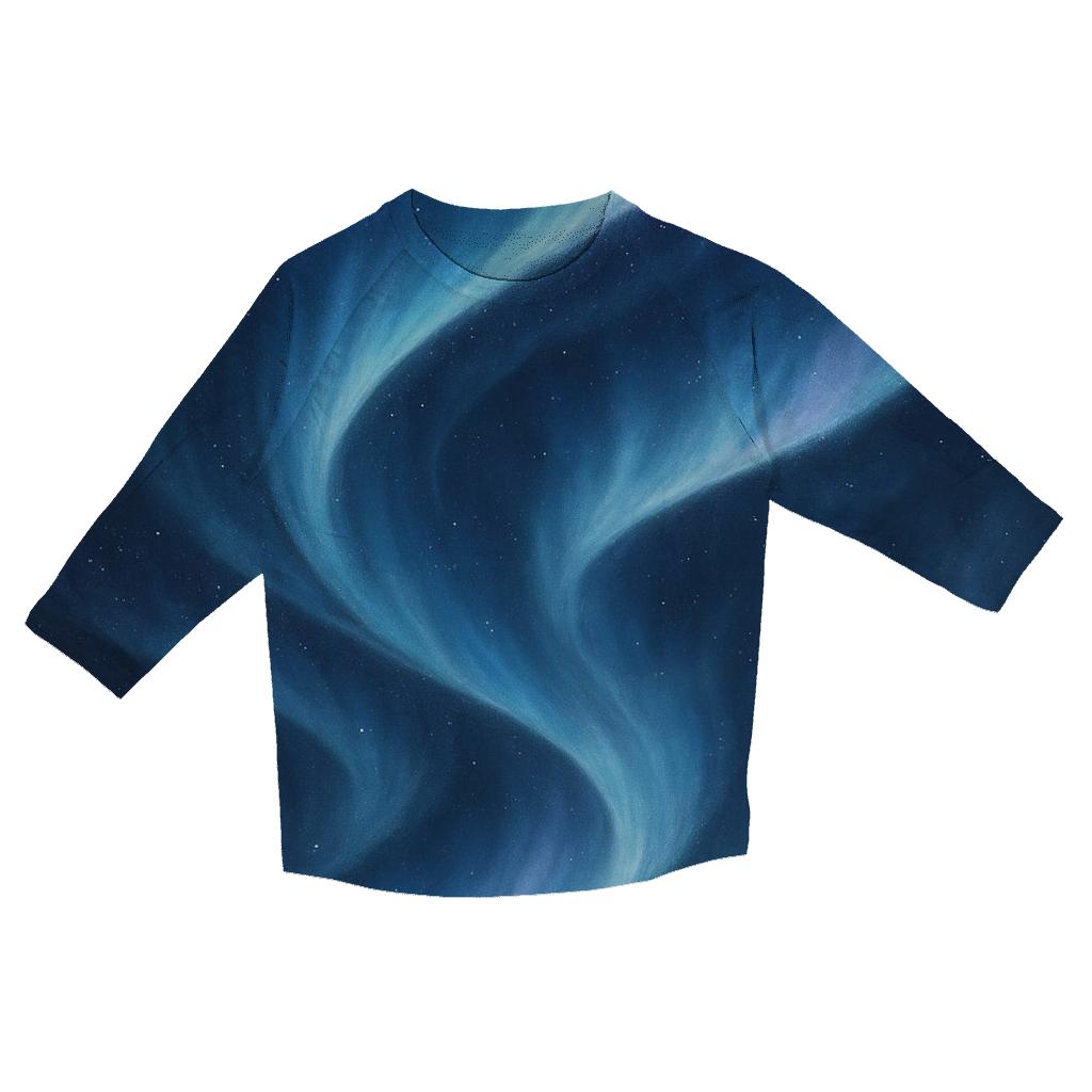 Celestial Aurora Vortex designer 3/4 sleeve blouses