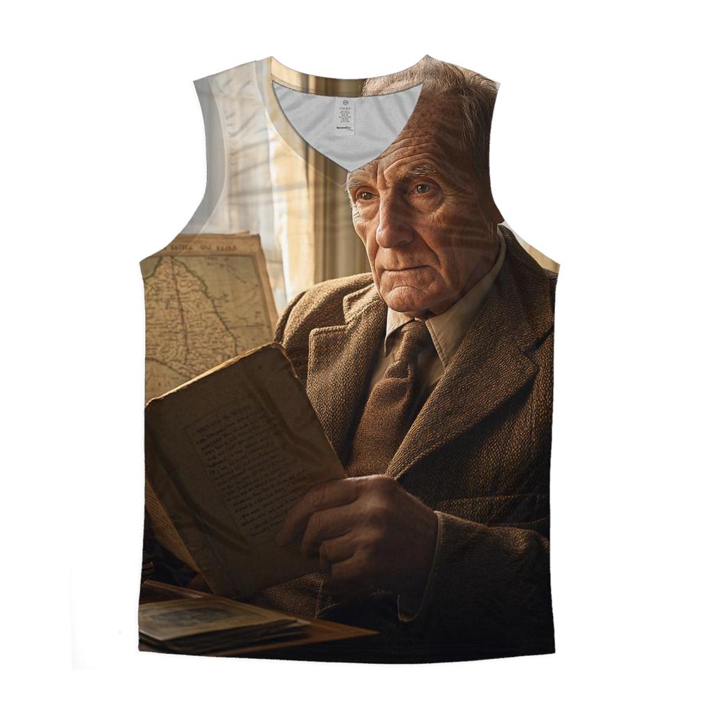 Graham Greene Reading In Havana Hotel Room casual summer tank tops