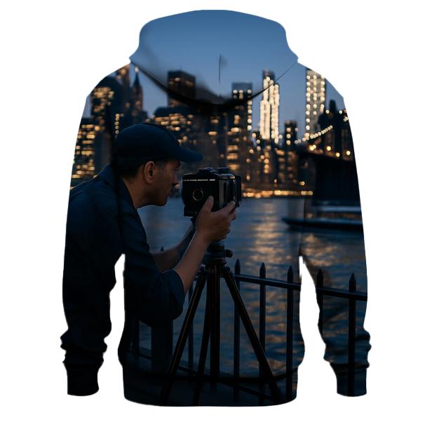 Brooklyn Promenade Blue Hour Archive embroidered hoodies