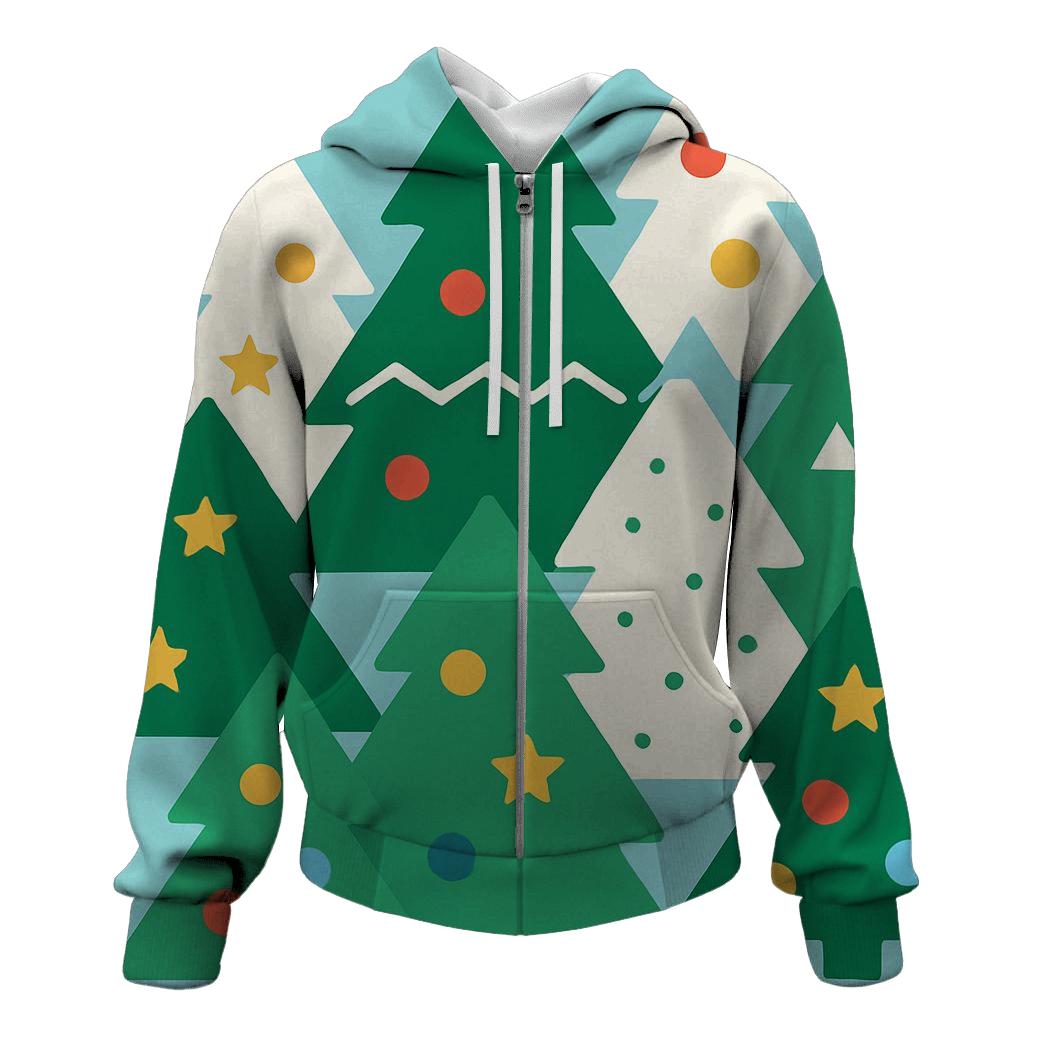 Whimsical Christmas Trees hoodie styles