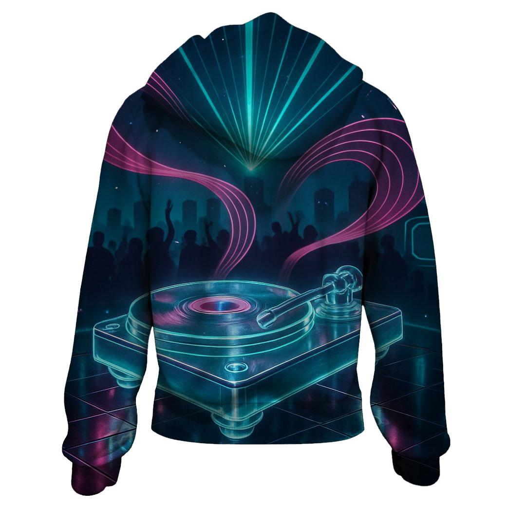 Holo Disco Turntable hoodie trends