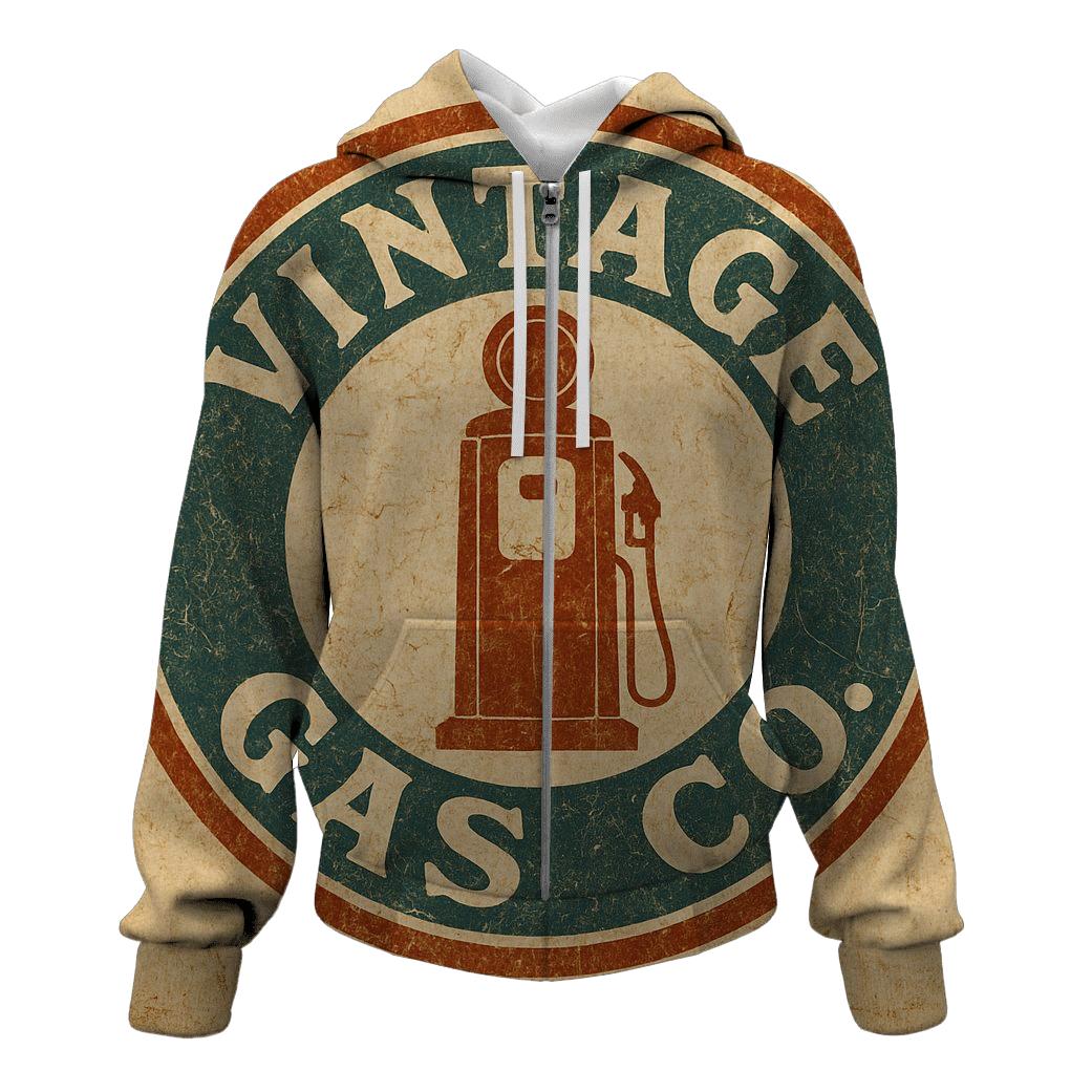 Rustic Vintage Gas Station Emblem heavyweight hoodies