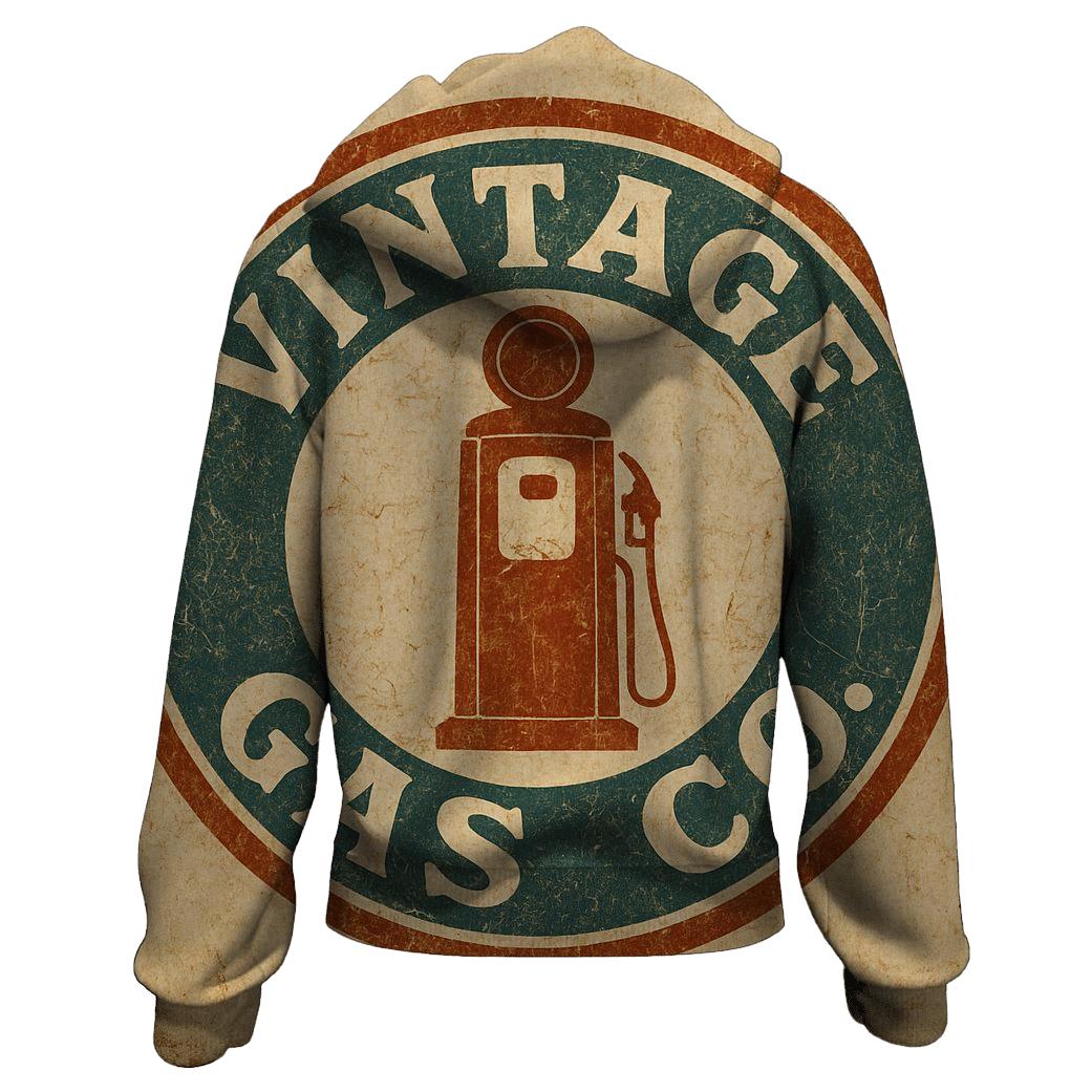 Rustic Vintage Gas Station Emblem heavyweight hoodies