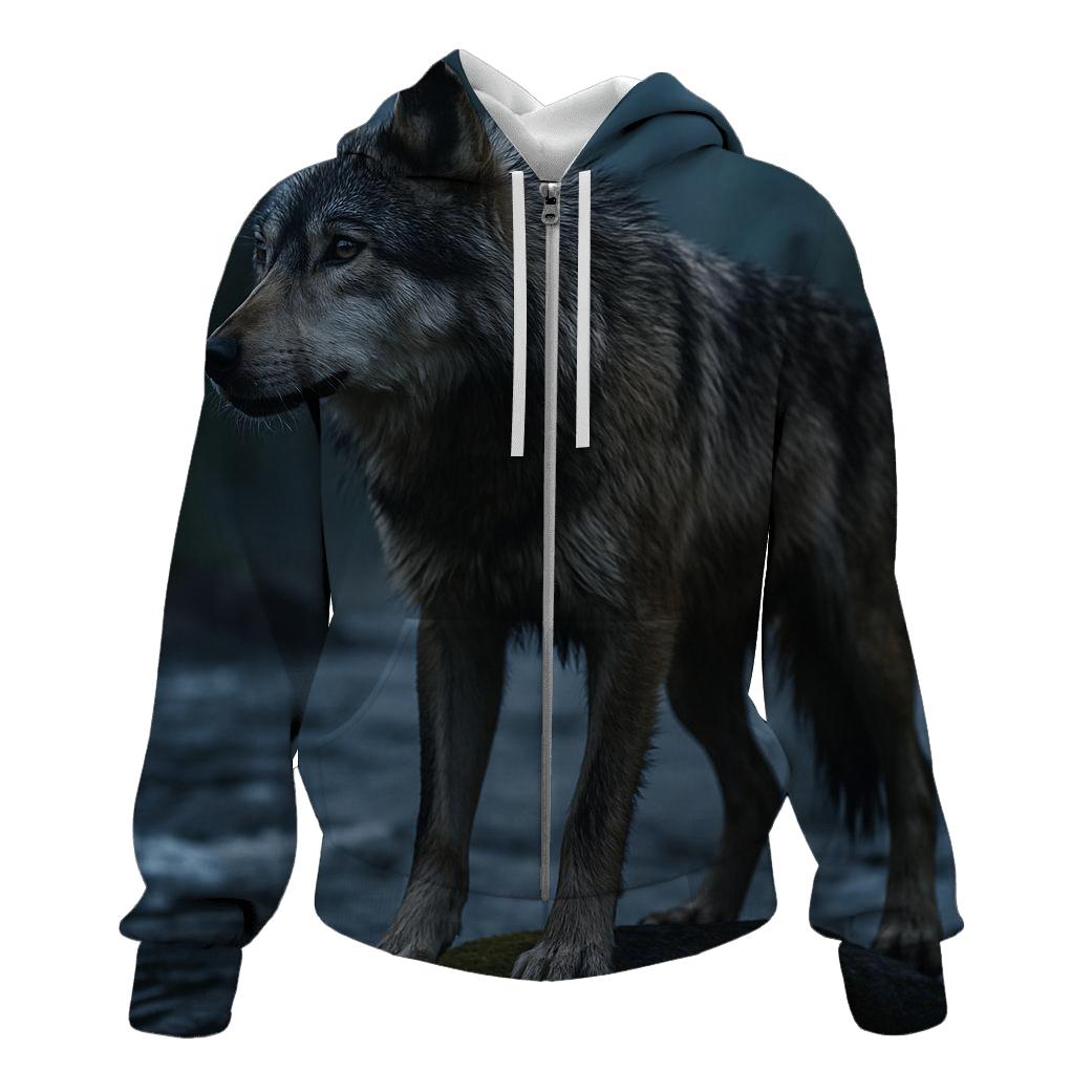 Riverine Alpha At Dusk premium hoodies